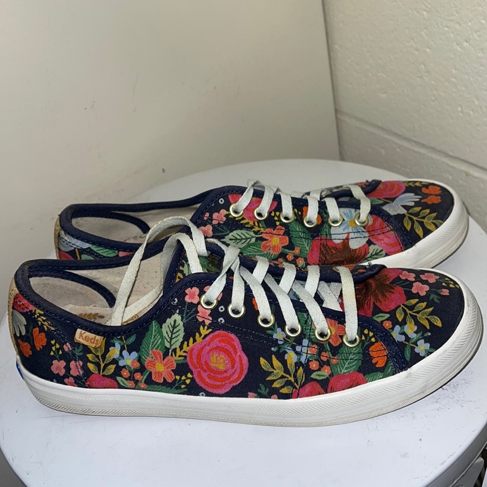 Keds Rifle Paper Co navy garden floral sneakers